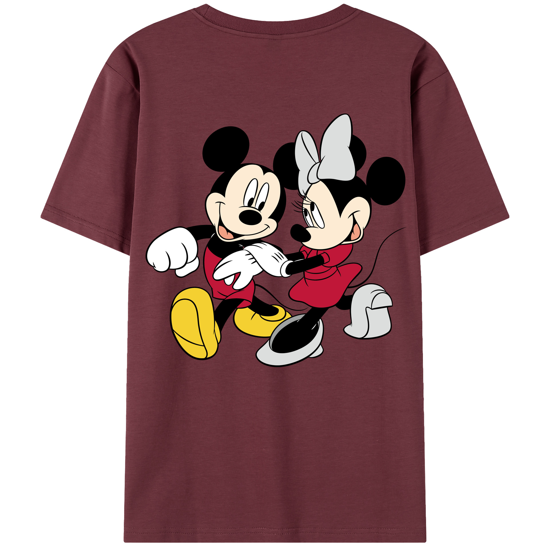 （画像用） ミッキーマウス Mickey Mouse 綿100％半袖Tシャツ（背面プリント）